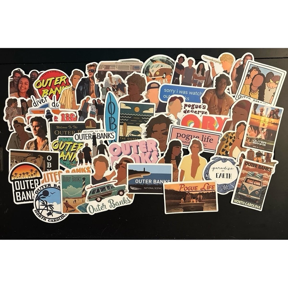 NEW 50pc High Quality Vinyl Outer Banks TV Show Stickers